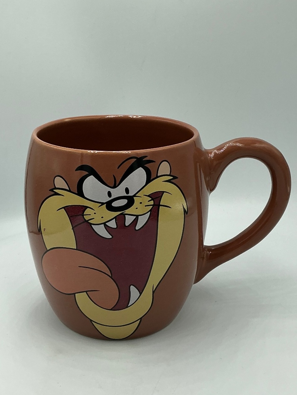 2003 Warner Bros Coffee Mug Looney Tunes Taz Tasmanian Devil Gibson Coffee Brown